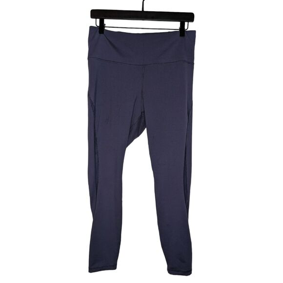 Women's High-Waisted Elevate 7/8-Length Mesh-Splice Compression Leggings, Large - Picture 5 of 7